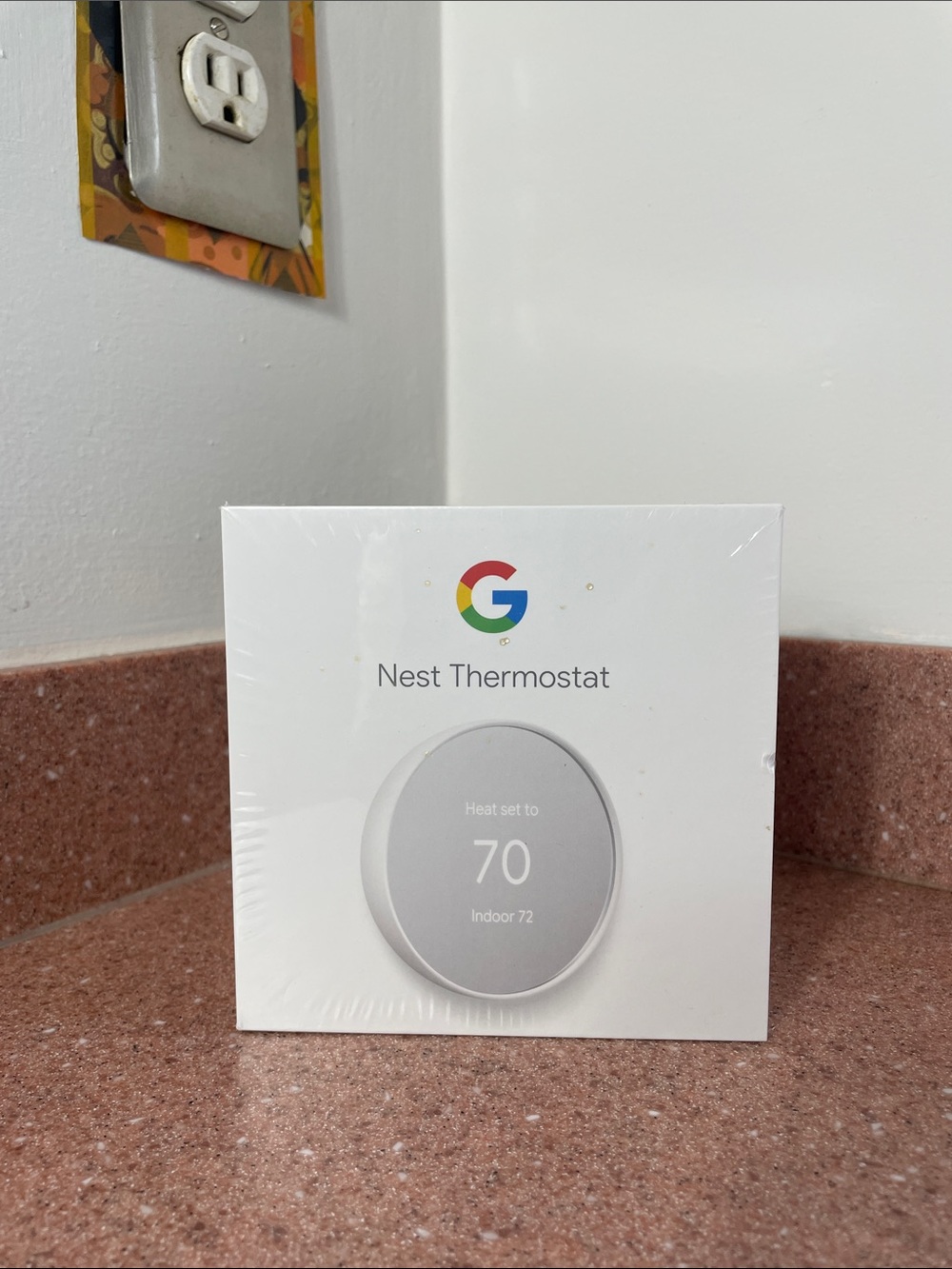 Google Nest Thermostat - White and Silver Accent